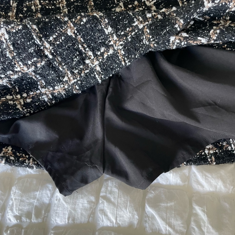 Abercrombie & Fitch tweed Pencil Mini Skort Black and White - Picture 7 of 8